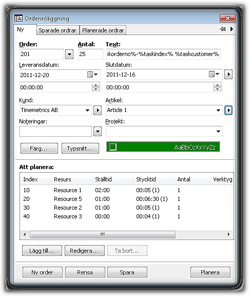 Screenshot EQ Plan simple commands